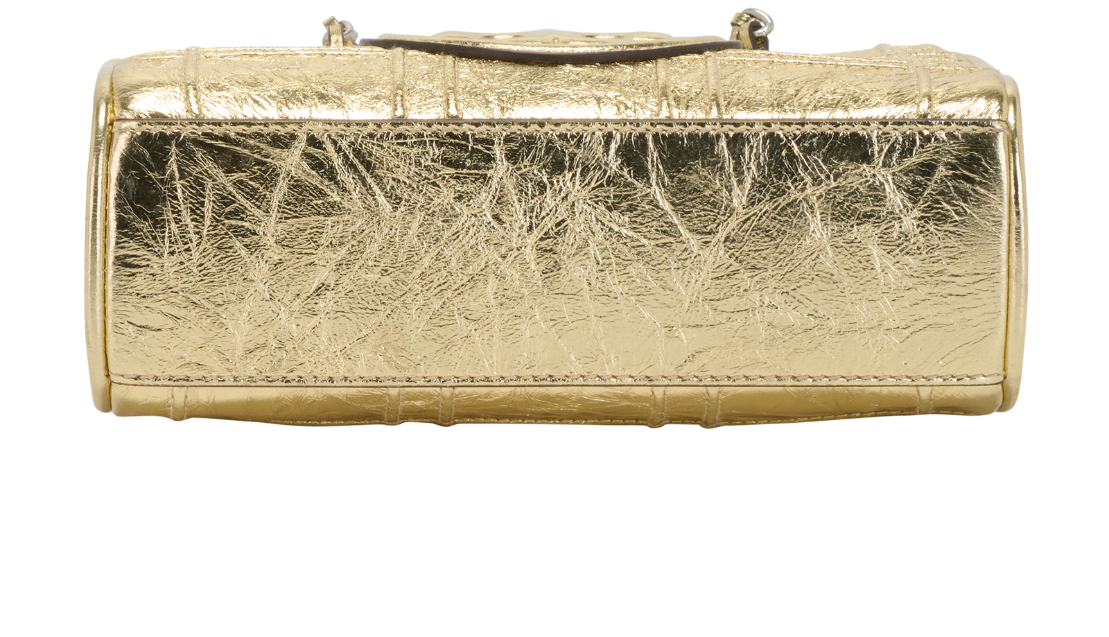 Mini Fleming Bag, &pound;320, Handbags, Gold, Leather, Top view